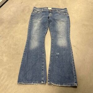 Y2K American Eagle‎ Grunge Style Light Wash Wide Bootcut Jeans